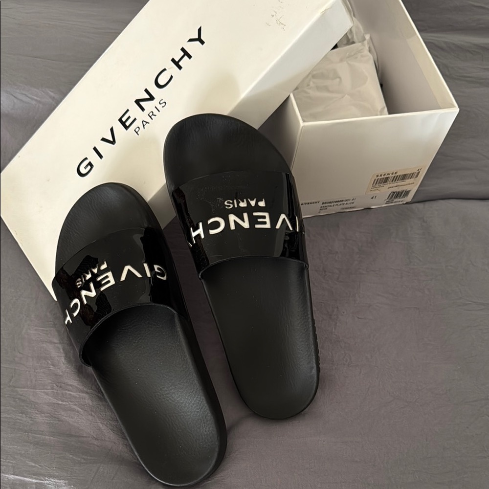 Givenchy Glossy Black Slides